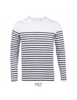 Ανδρικό μακρυμάνικο ριγέ T-shirt