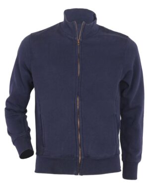 Ζακέτα φούτερ με rib γιακά 330gr COLORS