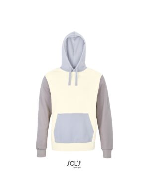 Unisex δίχρωμη φούτερ με κουκούλα