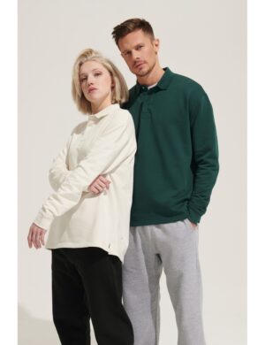 Unisex μπλούζα φούτερ με γιακά πόλο